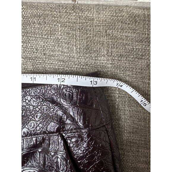 Rachel Comey Womens Size 6 Faux Leather Brown Midi Skirt Pockets & Button Front - Picture 5 of 6